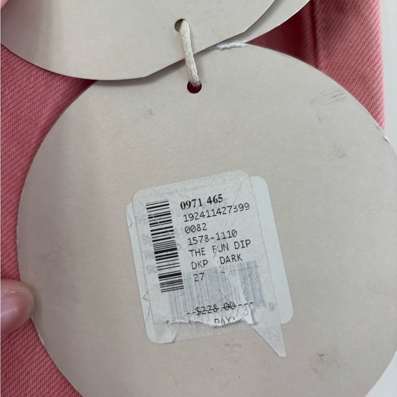 “SNACKS” by MOTHER Pink High Rise Wide Leg Jeans NWT - Picture 2 of 4